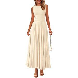 Womens Sleeveless Maxi Dress Casual Aline Summer Dress Flow Long